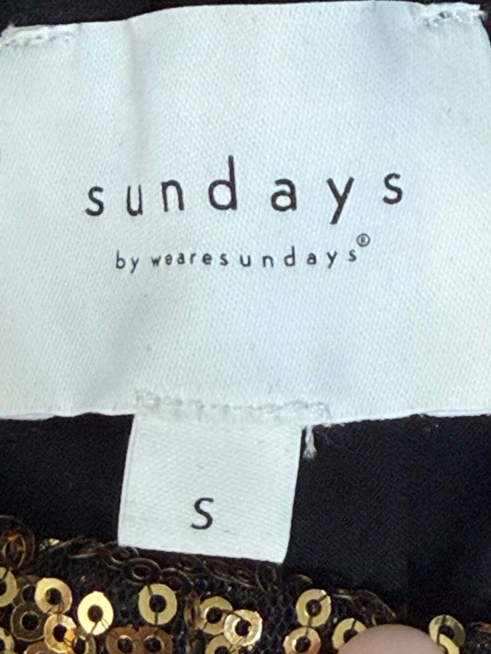 Sundays by WeAreSundays Kyran Gold Sequin Wide Leg Pants Size S - Picture 2 of 7